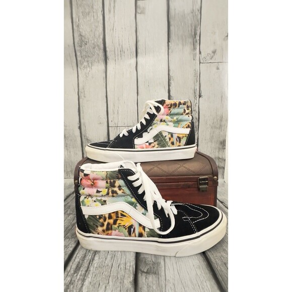 Vans Sk8-Hi Tropical Black Men's Size 7 Women’s Size 8.5 - Picture 1 of 7